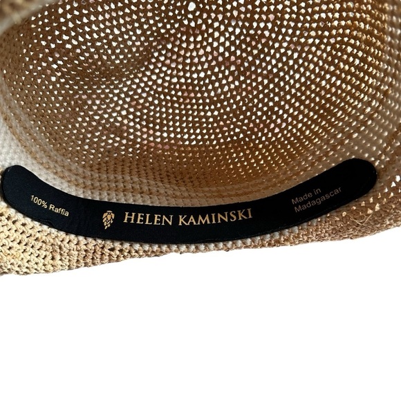 Helen Kaminski Provence 10 Raffia Sun Hat Natural Wide Brim Packable